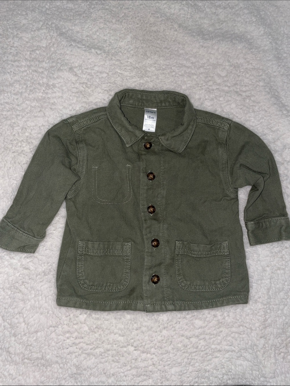 Carter's Olive Green Button Down Shacket